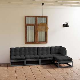 vidaXL Lounge-ryhmä med dynor 5 delar massiv furu 3076566