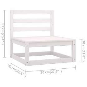 vidaXL Lounge-ryhmä med dynor 8 delar massiv furu 3076420