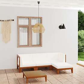 vidaXL Loungegrupp för trädgården med dynor 5 delar massivt akaciaträ 3058108