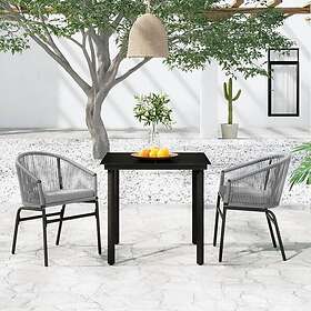 vidaXL Hage Spisegruppe 3 deler Grå 3099233