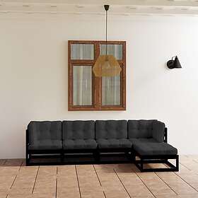 vidaXL Lounge-ryhmä med dynor 5 delar massiv furu 3076588