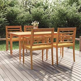 vidaXL Matryhmä för trädgården 5 delar massiv teak 3100787
