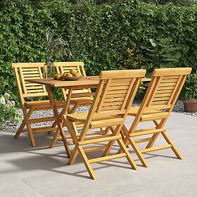 vidaXL Matryhmä för trädgården 5 delar massiv teak 3154999
