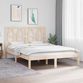 vidaXL Bed Frame massiv furu 135x190 cm dubbel 3103973