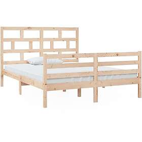 vidaXL Sängynrunko massivt trä 150x200 cm 3101288