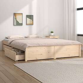 vidaXL Bed Frame med lådor vit 150x200 cm 3103518