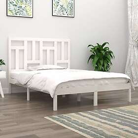vidaXL cadre de lit vit massiv furu 135x190 cm dubbel 3104519