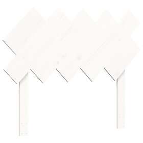 vidaXL Sängynrunko med huvudgavel vit 100x200 cm massivt trä 3193457