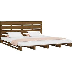 vidaXL Sängynrunko honungsbrun 150x200 cm massiv furu 3120140