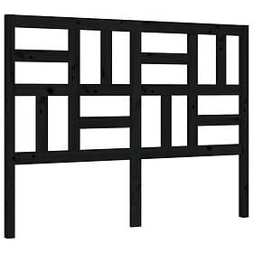 vidaXL Sängynrunko med huvudgavel svart 140x200 cm massivt trä 3193080