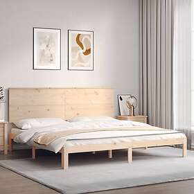 vidaXL Bed Frame med huvudgavel 200x200 cm massivt trä 3193681