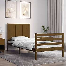 vidaXL Sängynrunko med huvudgavel honungsbrun 100x200 cm massivt trä 3194499