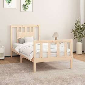 vidaXL Bed Frame med huvudgavel massiv furu 90x200 cm 3188151