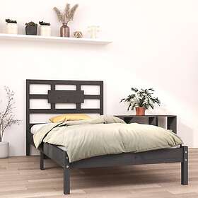 vidaXL Seng Ramme grå massivt trä 90x190 cm enkelsäng 3105632