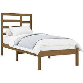 vidaXL Seng Ramme honungsbrun massivt trä 90x200 cm enkelsäng 3105783