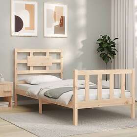 vidaXL Sängynrunko med sänggavel 2FT6 Small enkel massivt trä 3192516