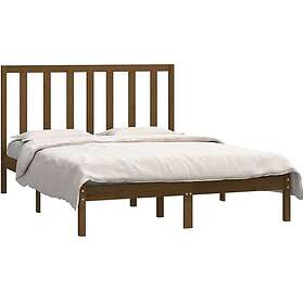 vidaXL Seng Ramme honungsbrun massiv furu 135x190 cm 3106616
