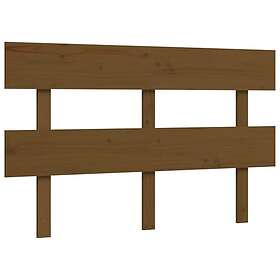 vidaXL Sängynrunko med huvudgavel honungsbrun 140x190 cm massivt trä 3193254
