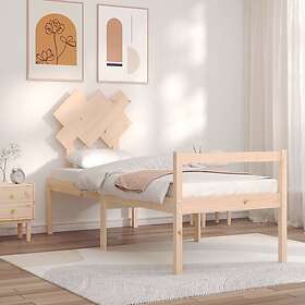 vidaXL Sängynrunko med sänggavel 2FT6 Small enkel massivt trä 3195506