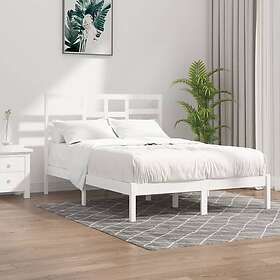 vidaXL cadre de lit vit massivt trä 150x200 cm 3105801