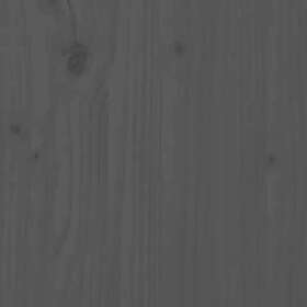 vidaXL Sängynrunko med huvudgavel grå 120x200 cm massivt trä 3193073