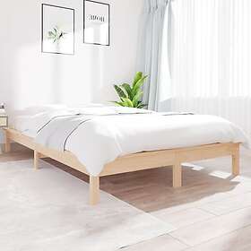 vidaXL Sängynrunko 135x190 cm massiv furu 820581