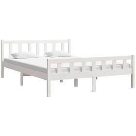 vidaXL Seng Ramme vit massivt trä 120x200 cm 810675