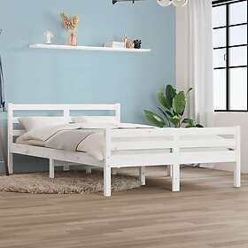 vidaXL Sängynrunko vit massivt trä 120x190 cm 4FT 814790