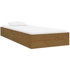 vidaXL Sängynrunko honungsbrun massivt trä 90x190 cm 3FT 820070