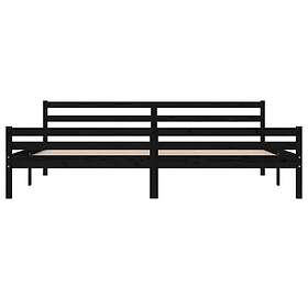 vidaXL Bed Frame svart massivt trä 200x200 cm 814843