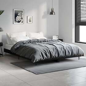 vidaXL Sängynrunko svart 135x190 cm konstruerat trä 832286