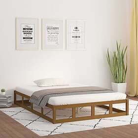 vidaXL Sängynrunko honungsbrun 140x190 cm massivt trä 820844