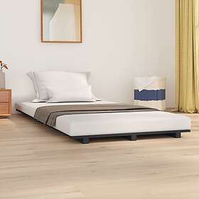vidaXL Sängynrunko grå 100x200 cm massiv furu 824555