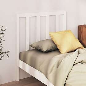 vidaXL Sängynpääty vit 96x4x100 cm massiv furu 817671