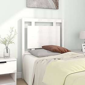 vidaXL Sängynpääty vit 80,5x4x100 cm massiv furu 817916