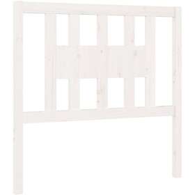 vidaXL Sängynpääty vit 106x4x100 cm massiv furu 818656