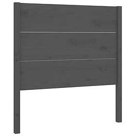 vidaXL Sängynpääty grå 81x4x100 cm massiv furu 818697