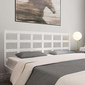 vidaXL Sängynpääty vit 185,5x4x100 cm massiv furu 817906