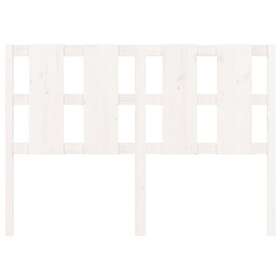 vidaXL Sengegavl vit 125,5x4x100 cm massiv furu 817981