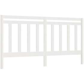 vidaXL Sängynpääty vit 186x4x100 cm massiv furu 817806