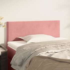 vidaXL Sängynpääty rosa 100 x 5 78/88 cm sammet 345783