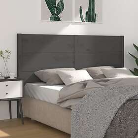 vidaXL Sängynpääty grå 146x4x100 cm massiv furu 818722