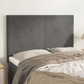 vidaXL Huvudgavlar 4 st mörkgrå 72x5x78/88 cm sammet 3116101