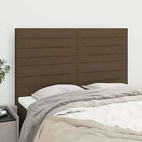 vidaXL Huvudgavlar 4 st mörkbrun 72x5x78/88 cm tyg 3116473
