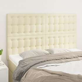 vidaXL Huvudgavlar 4 st gräddvit 72x5x78/88 cm konstläder 3116424