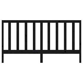 vidaXL Sängynpääty svart 186x4x100 cm massiv furu 817709