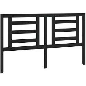 vidaXL Sengegavl svart 156x4x100 cm massiv furu 818829