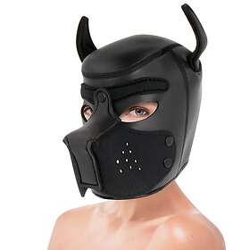 Darkness neoprene dog hood with removable muzzle l