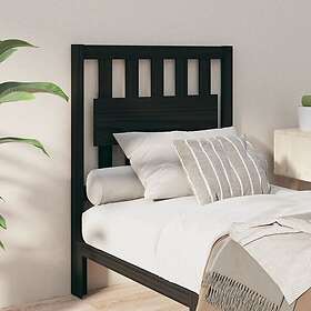 vidaXL Sänggavel svart 80.5x4x100 cm massiv furu 818549