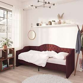 vidaXL Dagbädd med USB lila tyg 90x200 cm 337190